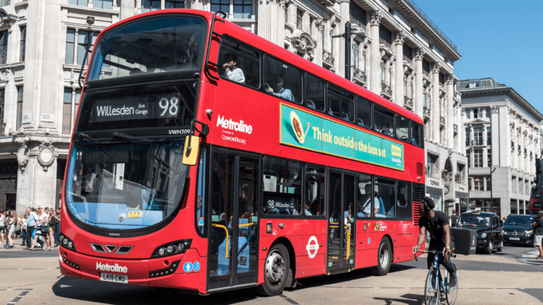 Bus Supersides in London.