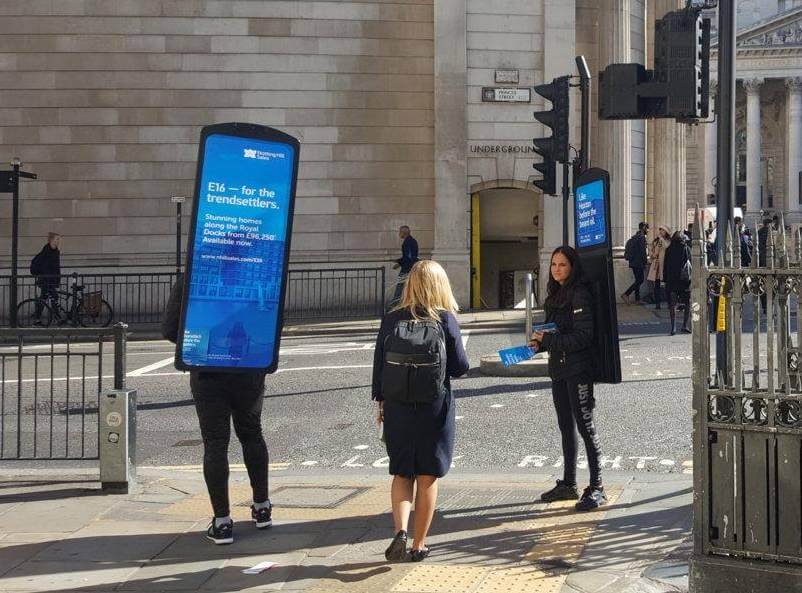 Adwalkers in London take the message to your audience.